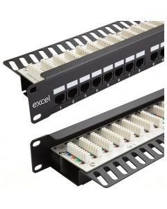 EXL C6 1U 24PT R/ANGL P/P BK