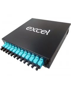 12 LC DPLX MM (AQUA) DIN RAIL