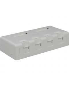 EXL+ 4PT C5E S/MOUNT BOX WHITE