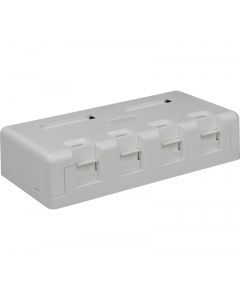 EXL+ 4P CAT6 S/MOUNT BOX WHITE