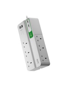 APC PM6U-UK surge protector White 6 AC outlet(s) 230 V 2 m