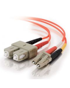 C2G 85489 fibre optic cable 15 m LC SC OFNR Orange
