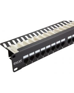 EXL C5E 1U 24PT UTP R/A P/P BK