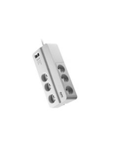 APC PM6-FR surge protector White 6 AC outlet(s) 230 V 2 m