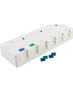 EXL+ 6PT C5E S/MOUNT BOX WHITE