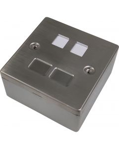 EXL 2P S/STEEL K/S PLATE & BOX