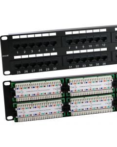 EXL C5E 2U 48PT UTP P/P BLACK