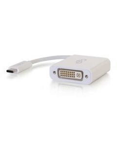 C2G USB C to DVI-D Video Converter - USB Type C to DVI Adapter - White