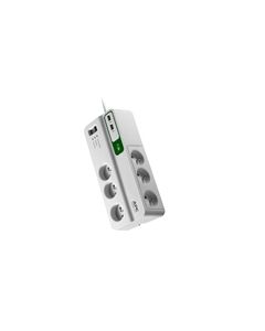 APC PM6U-FR surge protector White 6 AC outlet(s) 230 V 2 m