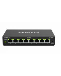 NETGEAR GS308E Managed Gigabit Ethernet (10/100/1000) Black