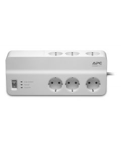 APC PM6-GR surge protector White 6 AC outlet(s) 230 V 2 m