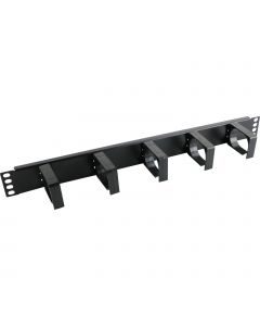 EXL 1U CBL MNGT BAR BK P/RINGS